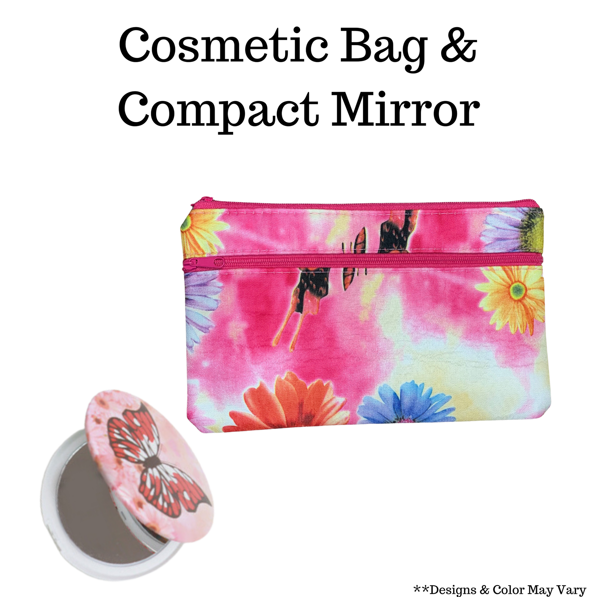 teen girl cosmetic bag and compact mirror trendy gifts for her houston texas gift shop hey you gift box