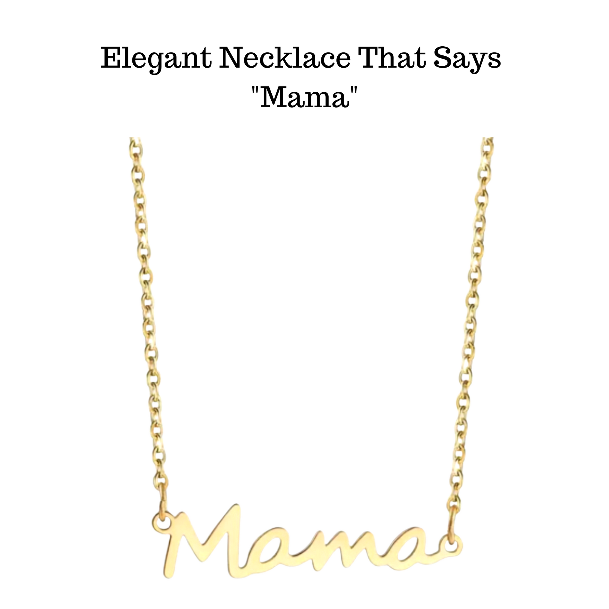 mama gold plated necklace Houston Texas Gift Shop Hey You Gift Box