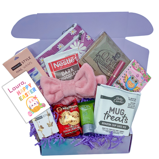 teen girl easter gift basket box treat Houston Texas Gift Shop Present Filled with treats and beauty items